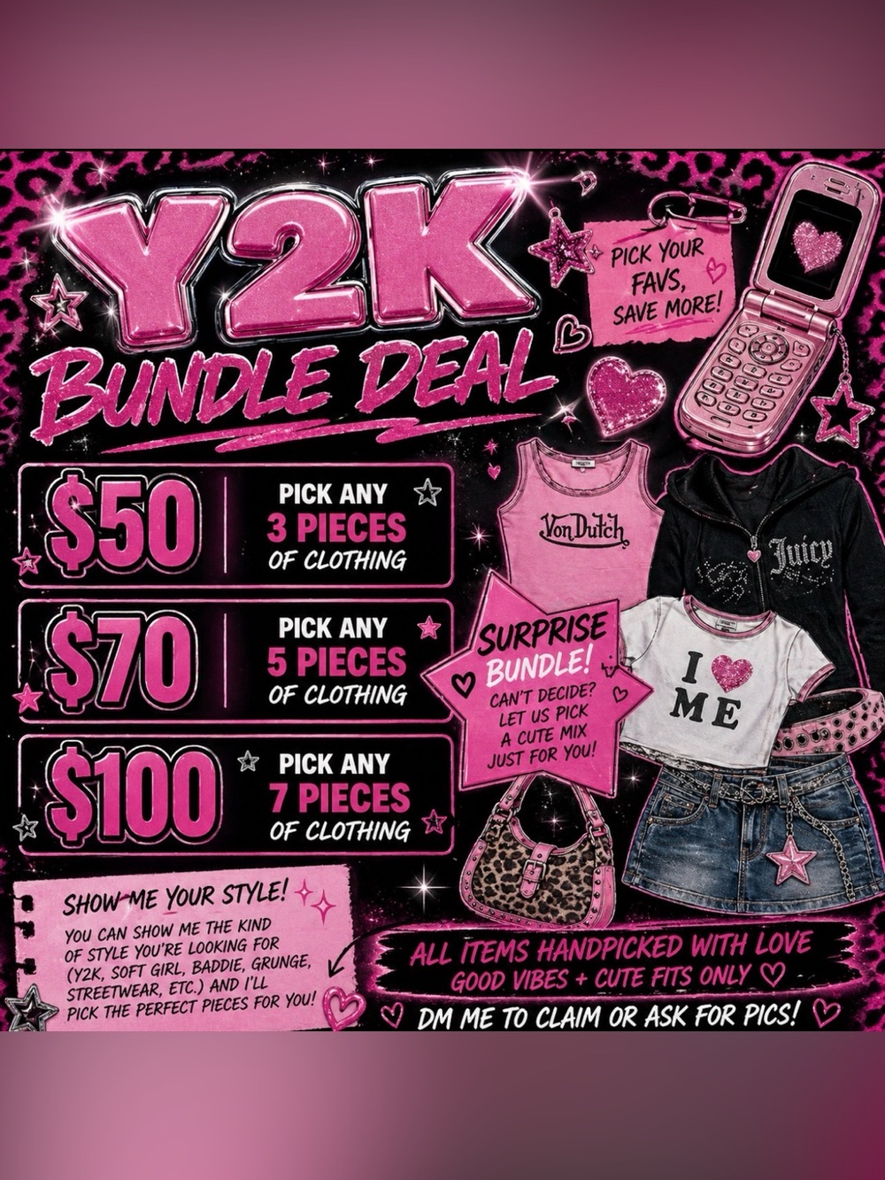 Y2K Pink Bundle Deal Graphic